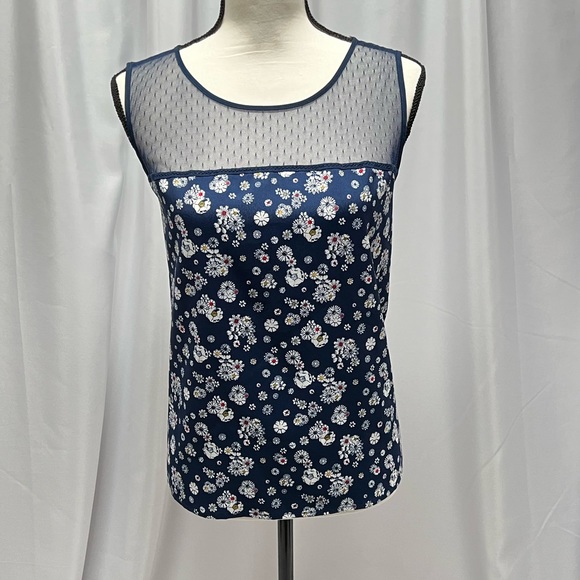 Jason Wu for Target Blue Floral Illusion Neck Tank Top - size Large - Picture 1 of 12